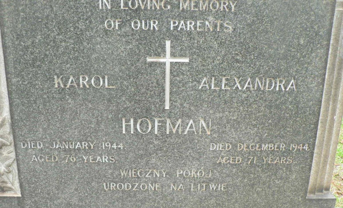 HOFMAN Karol -1944 &amp; Alexandra -1944