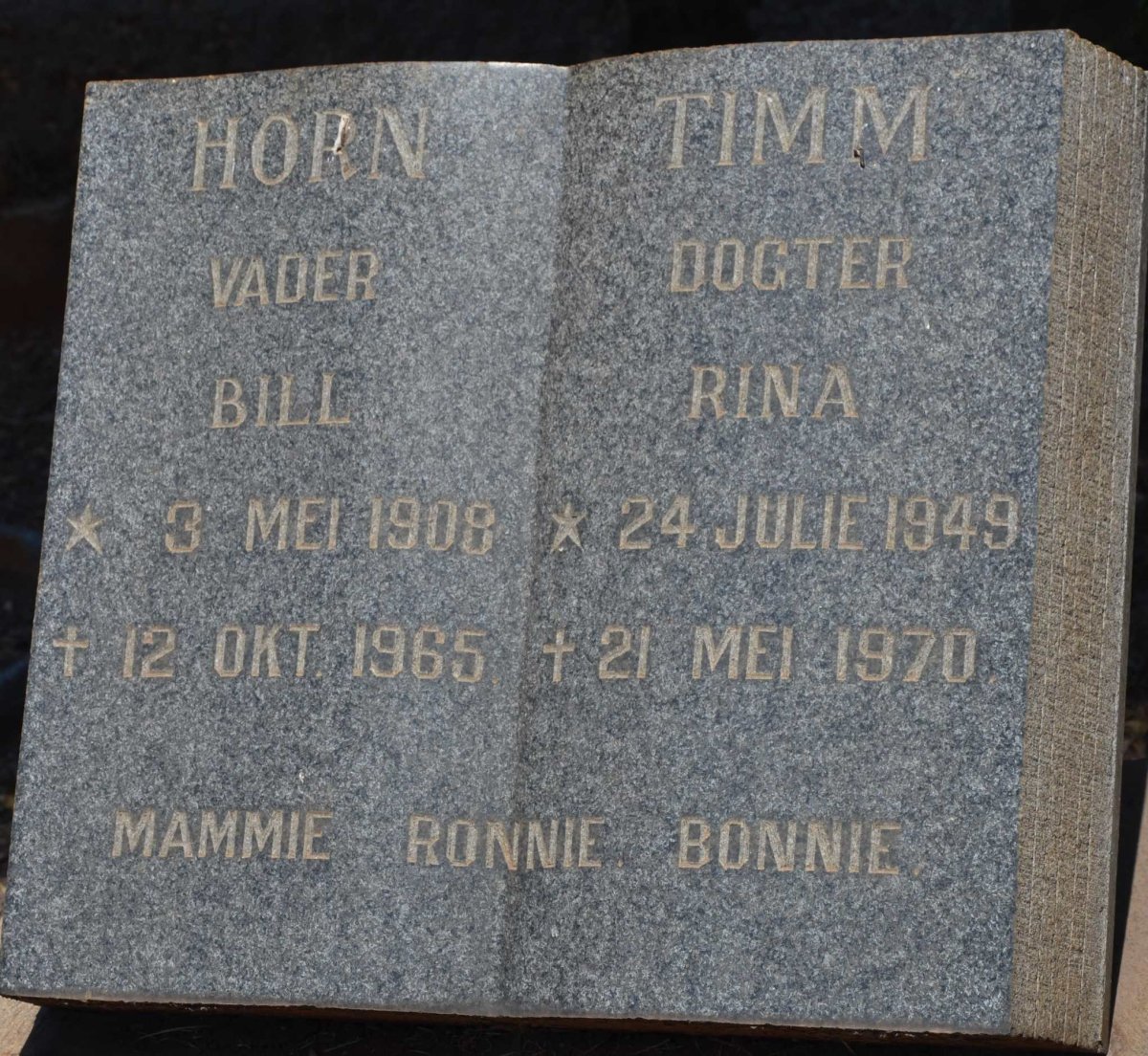HORN Bill 1908-1965 :: TIMM Rina 1949-1970