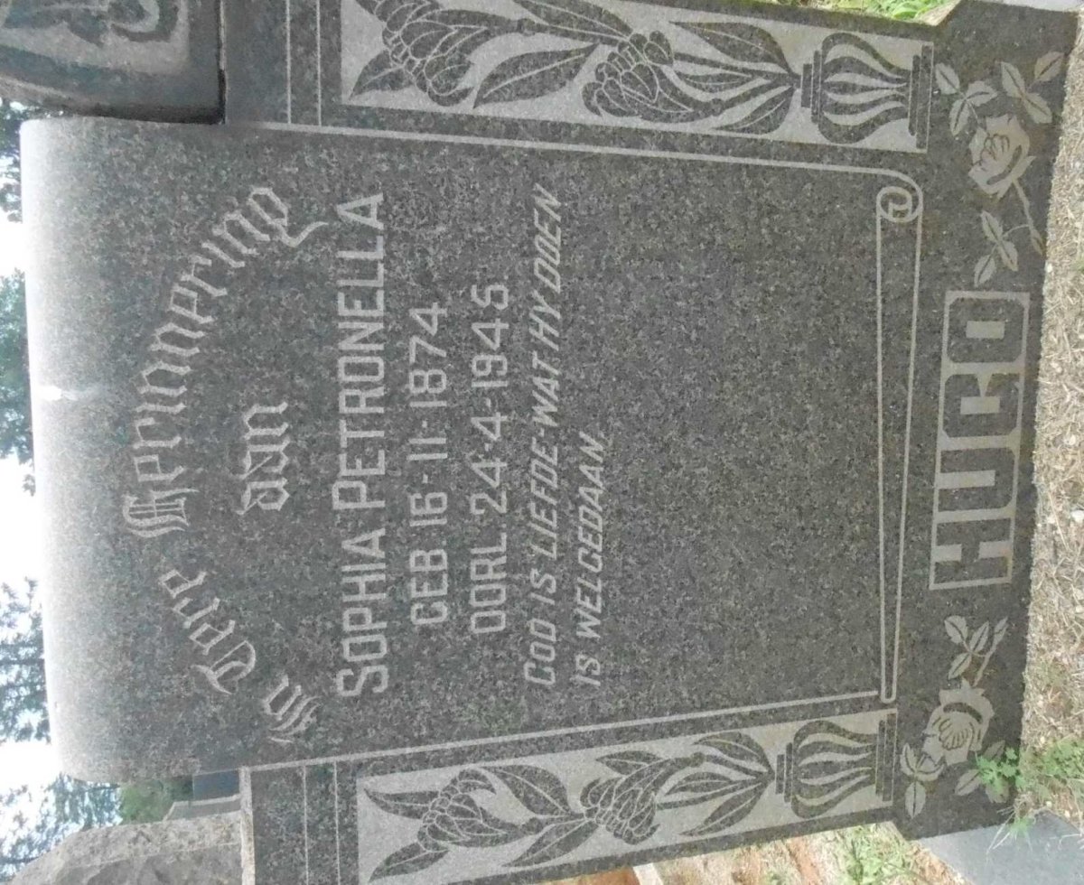 HUGO Sophia Petronella 1874-1945