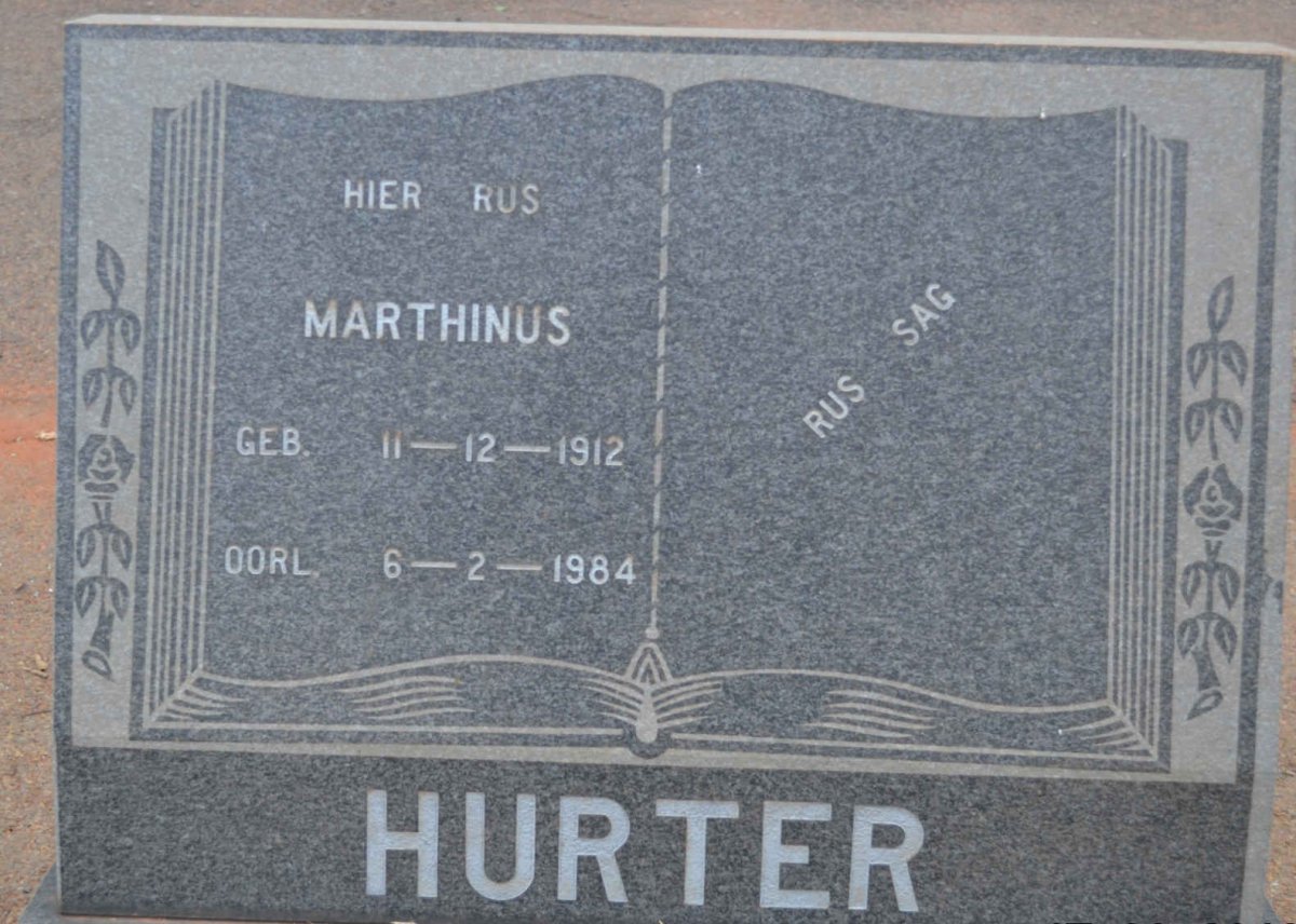 HURTER Marthinus 1912-1984