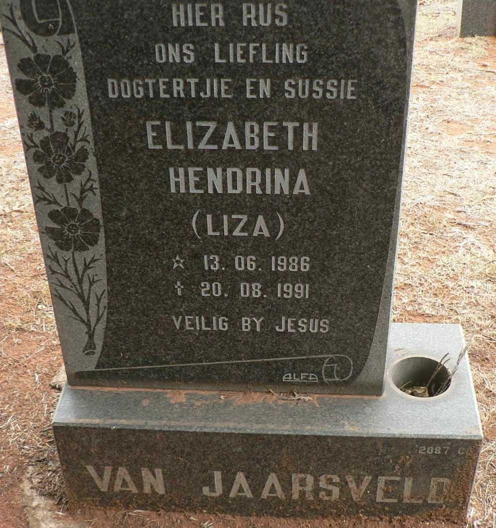 JAARSVELD Elizabeth Hendrina, van 1986-1991