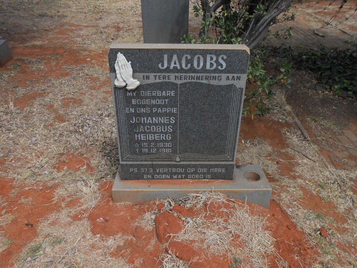 JACOBS Johannes Jacobus Heiberg 1930-1981
