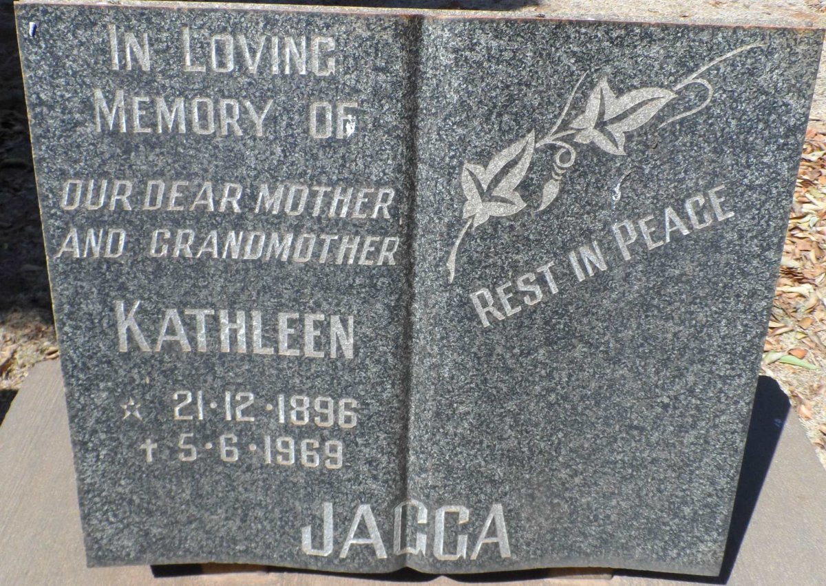 JAGGA Kathleen 1896-1996