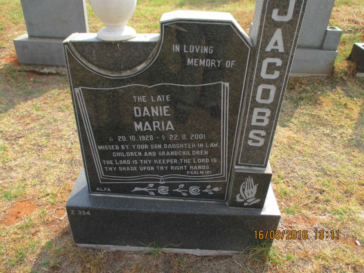 JACOBS Danie Maria 1928-2001