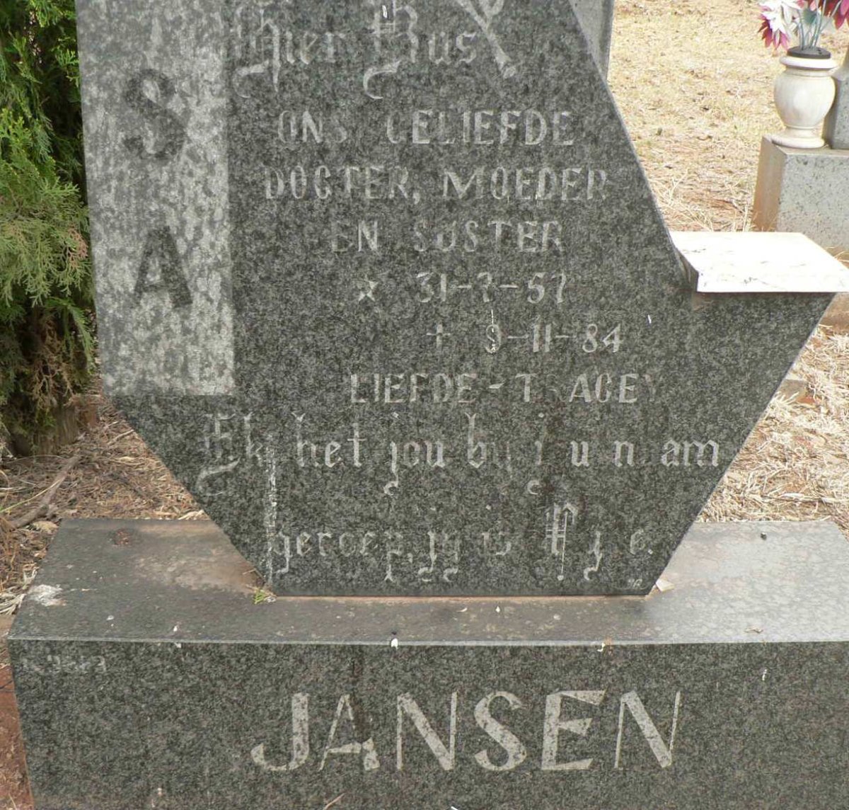 JANSEN Anna Elizabeth 1957-1984