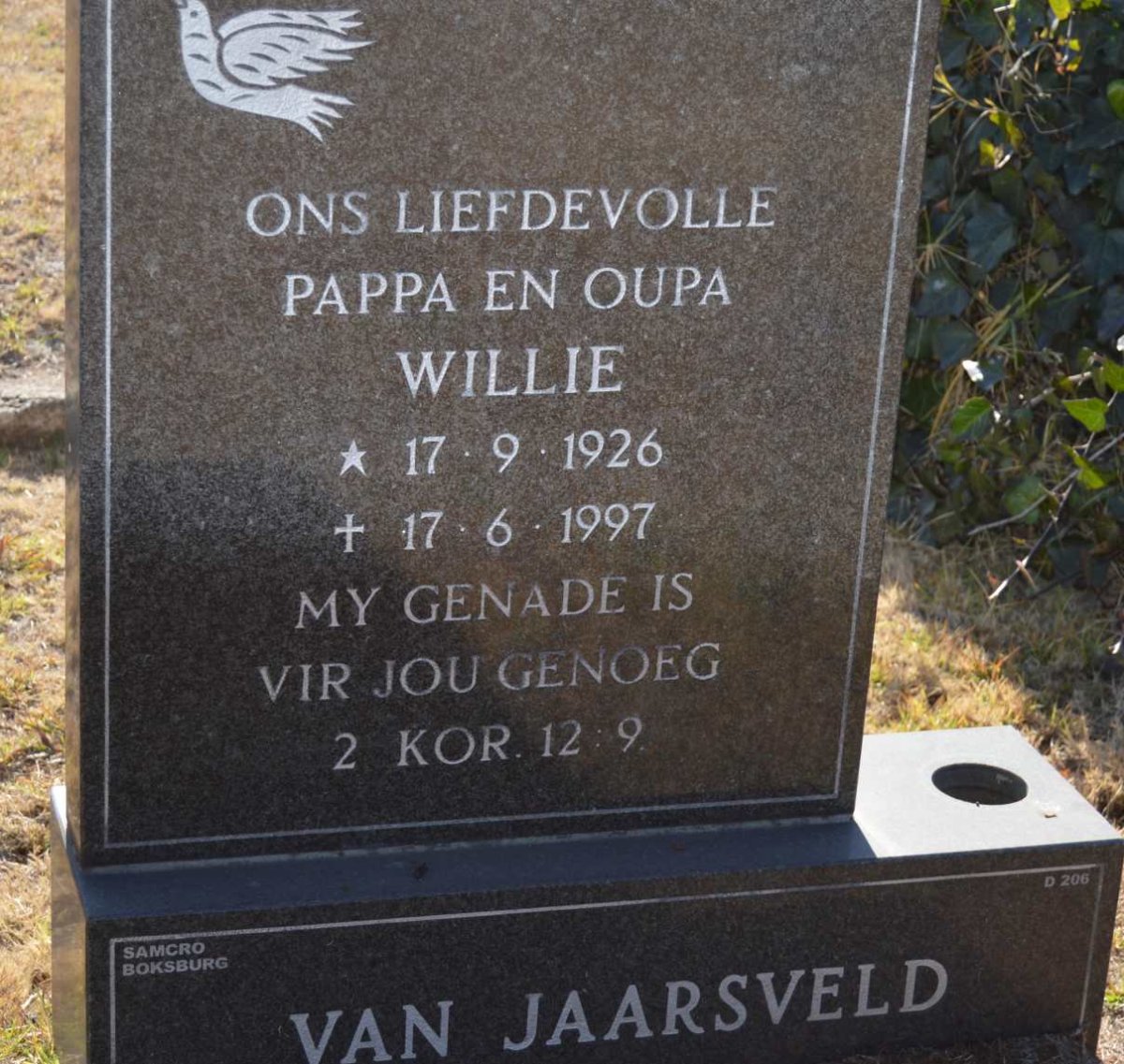 JAARSVELD Willie, van 1926-1997