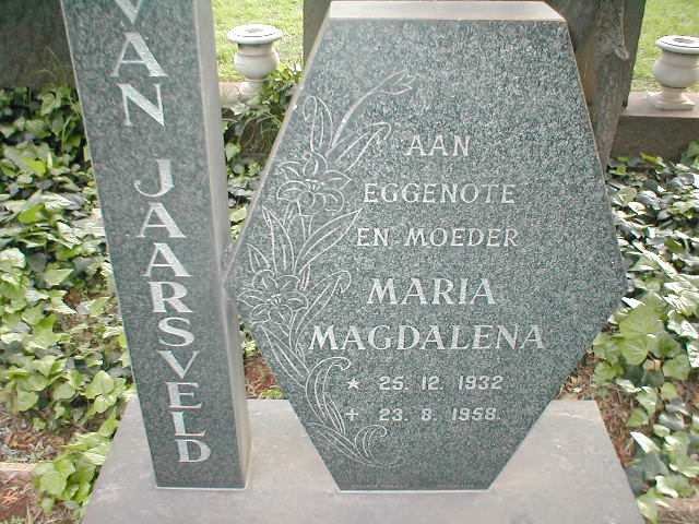 JAARSVELD Maria Magdalena, van 1932-1958