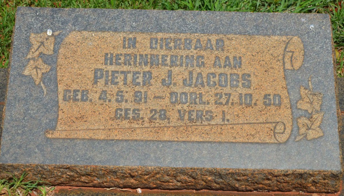 JACOBS Pieter J. 1891-1950