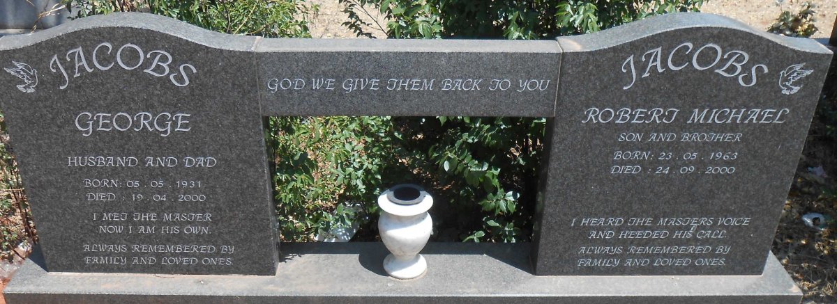 JACOBS George 1931-2000 :: JACOBS Robert Michael 1963-2000
