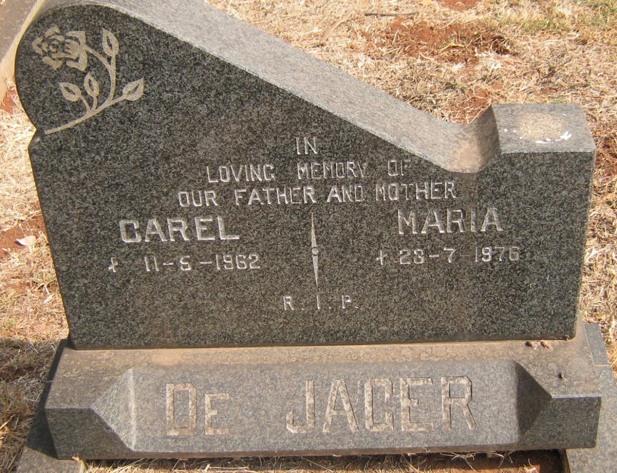 JAGER Carel, de -1962 &amp; Maria -1976