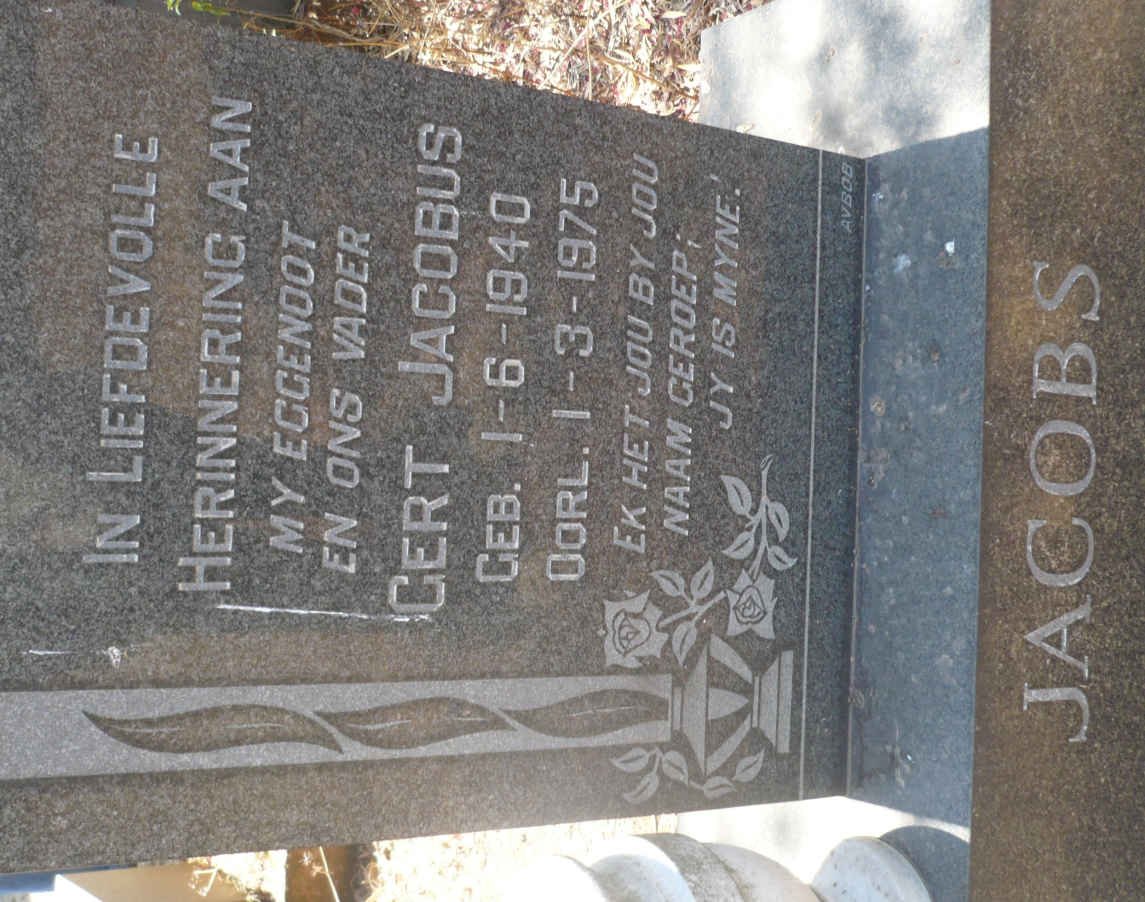 JACOBS Gert Jacobus 1940-1975