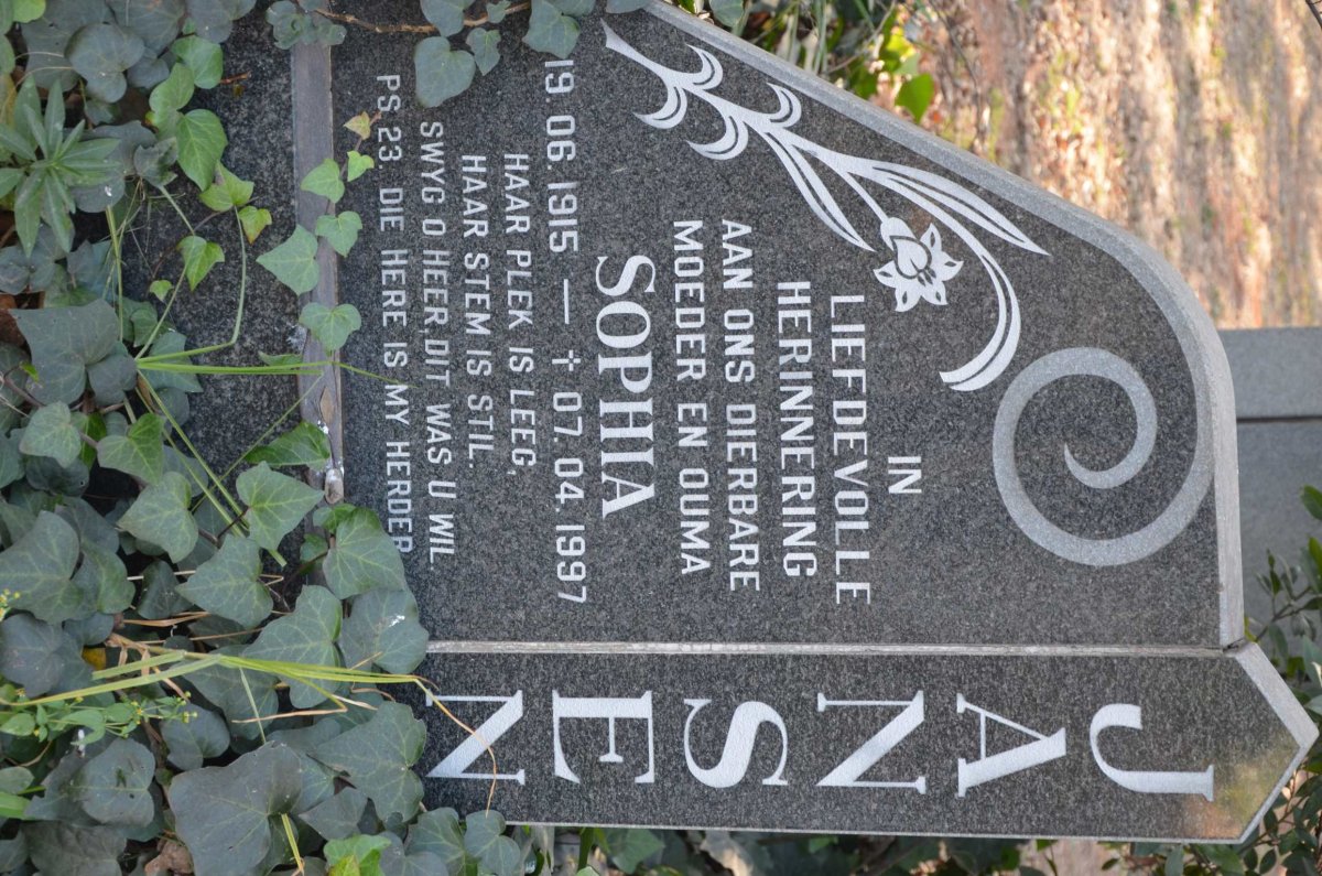 JANSEN Sophia 1915-1997