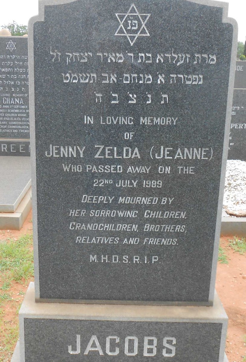 JACOBS Jenny Zelda -1989