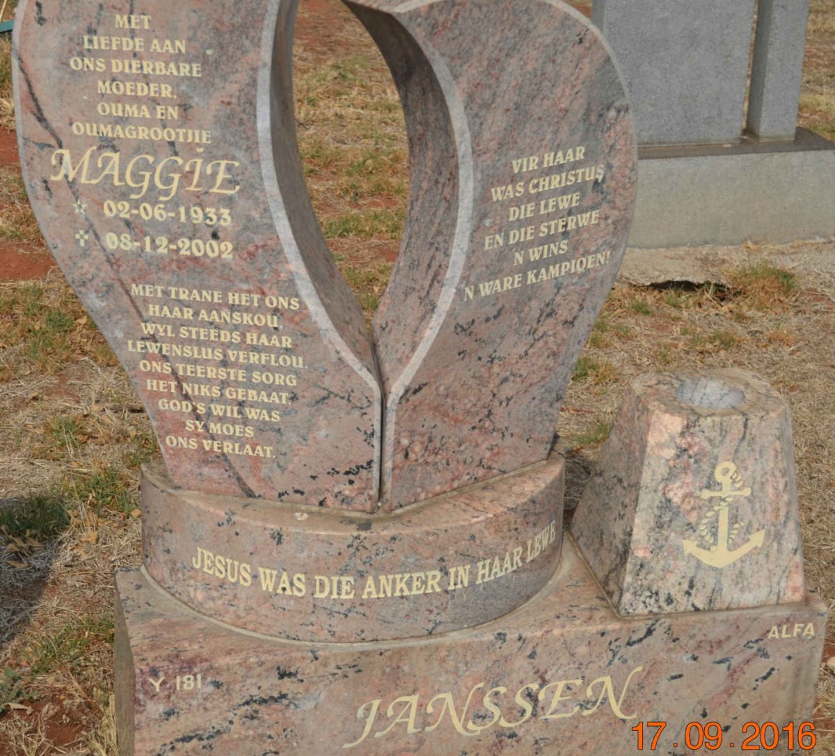 JANSSEN Maggie 1933-2002