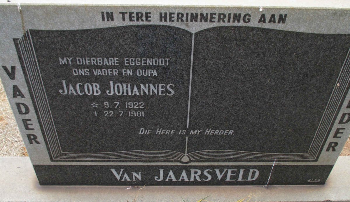 JAARSVELD Jacob Johannes, van 1922-1981