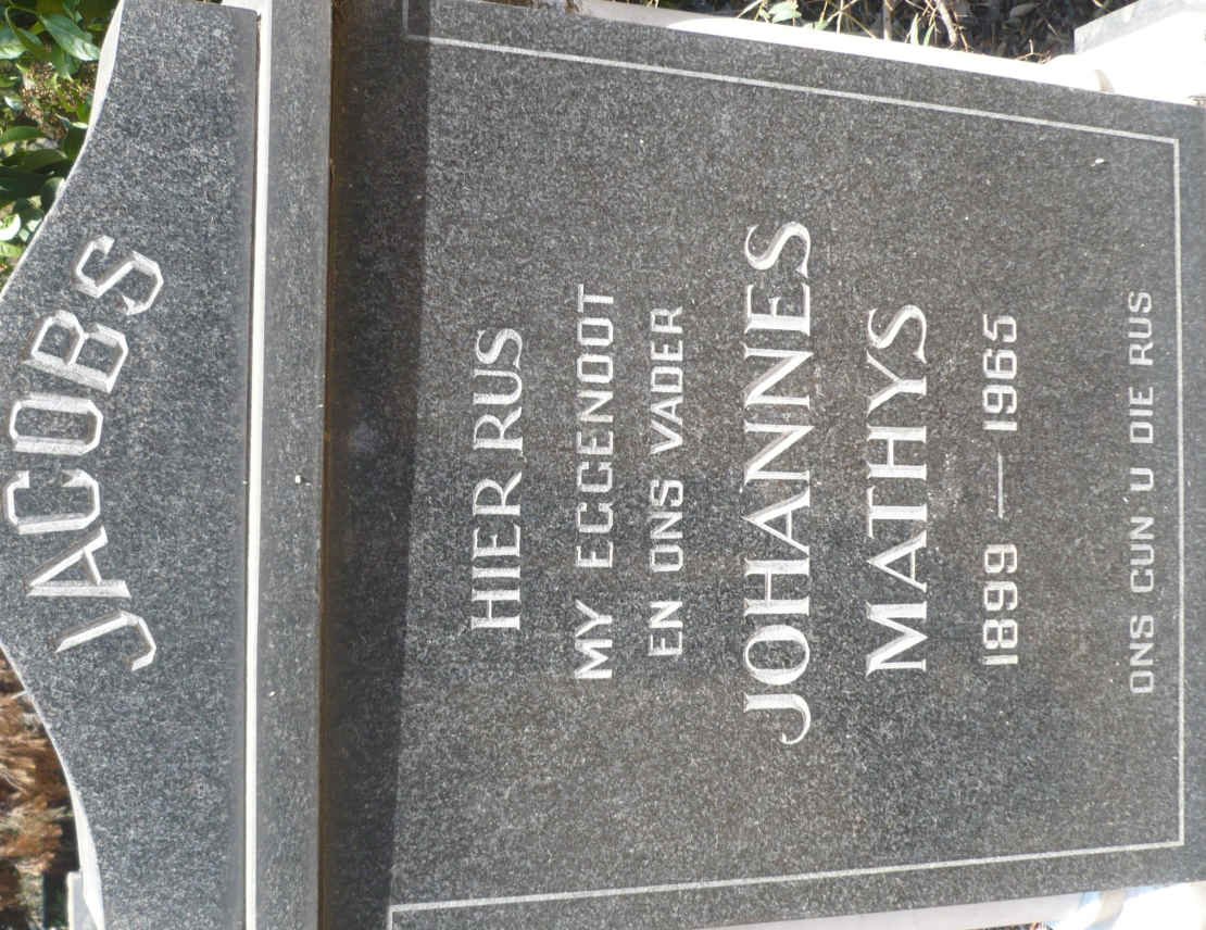 JACOBS Johannes Mathys 1899-1965