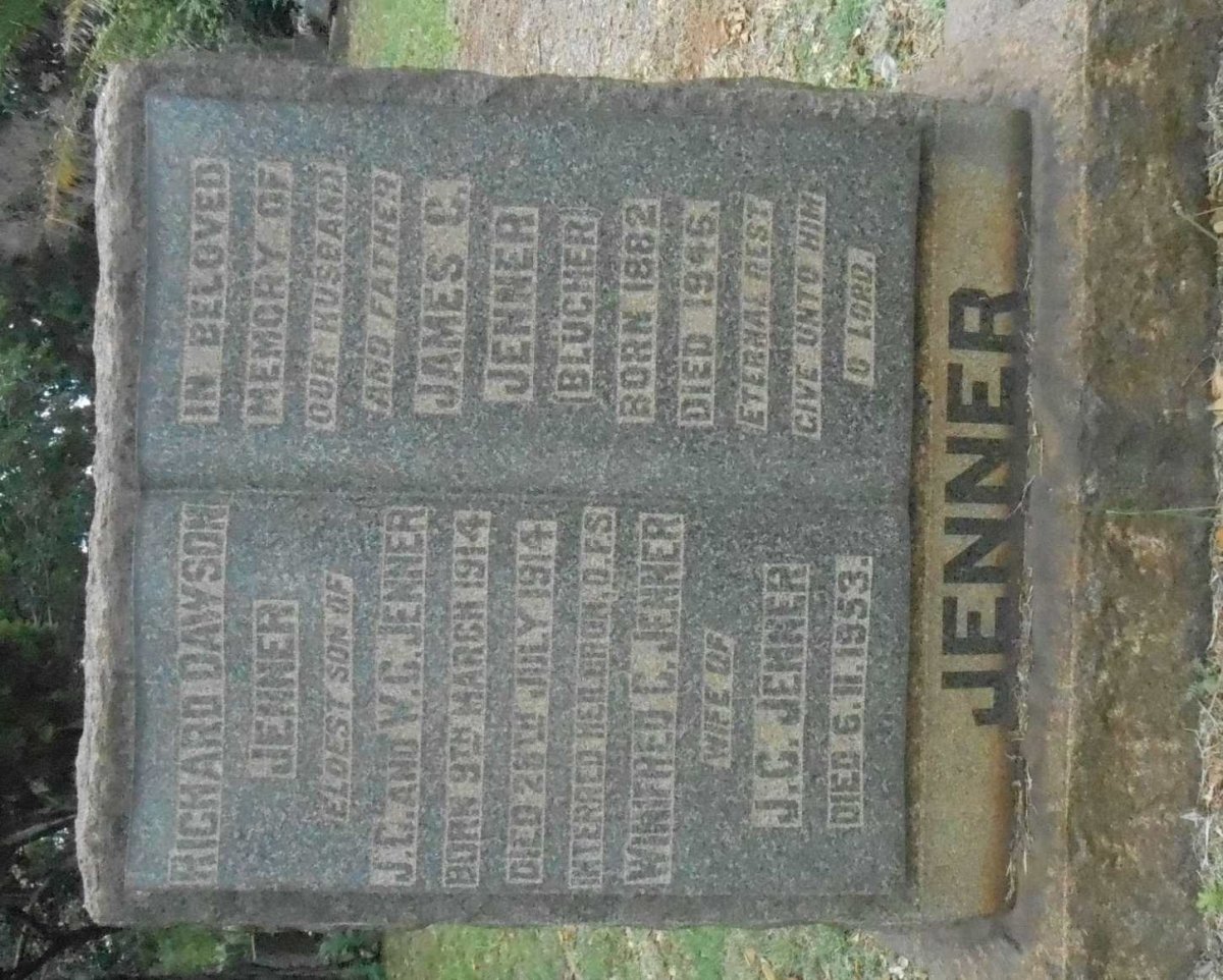 JENNER James C. 1882-1946 &amp; Winifred C. -1953 :: JENNER Richard Dawson 1914-1914