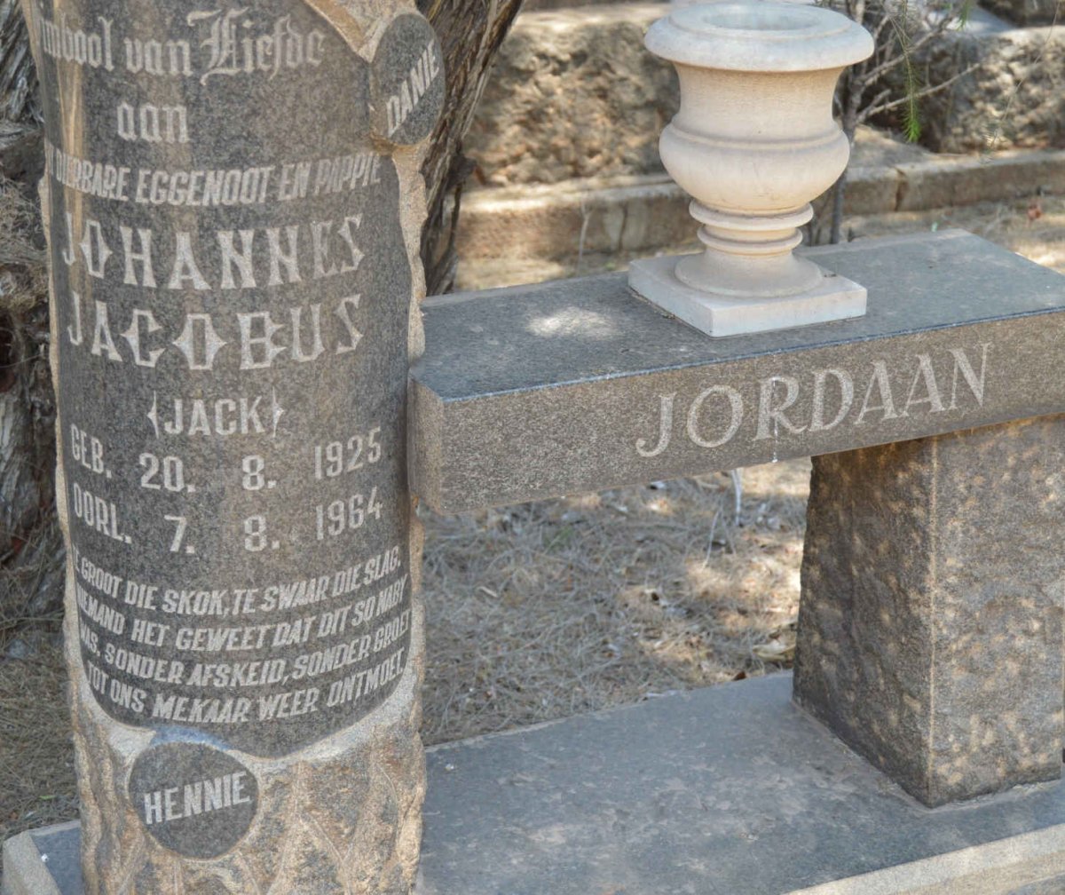JORDAAN Johannes Jacobus 1925-1964