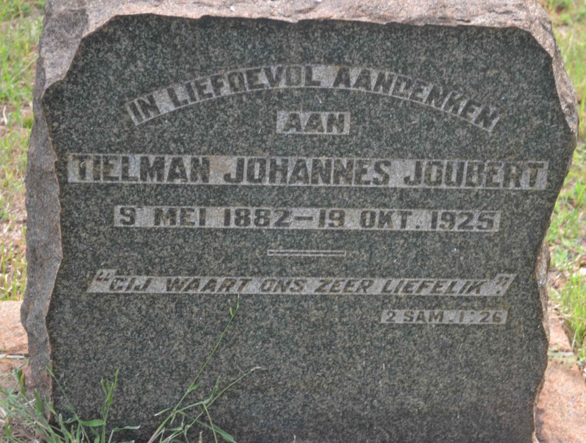 JOUBERT Tielman Johannes 1882-1925