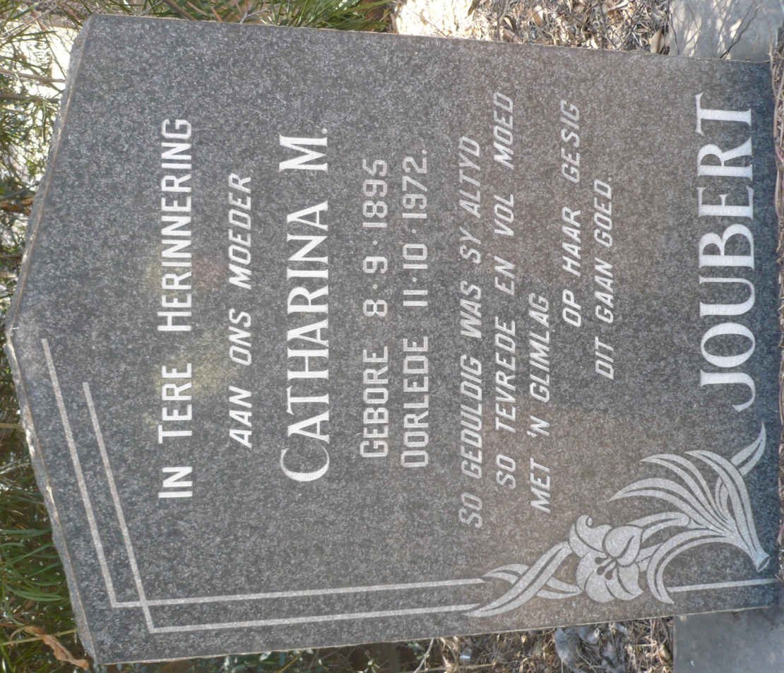JOUBERT Catharina M. 1895-1972