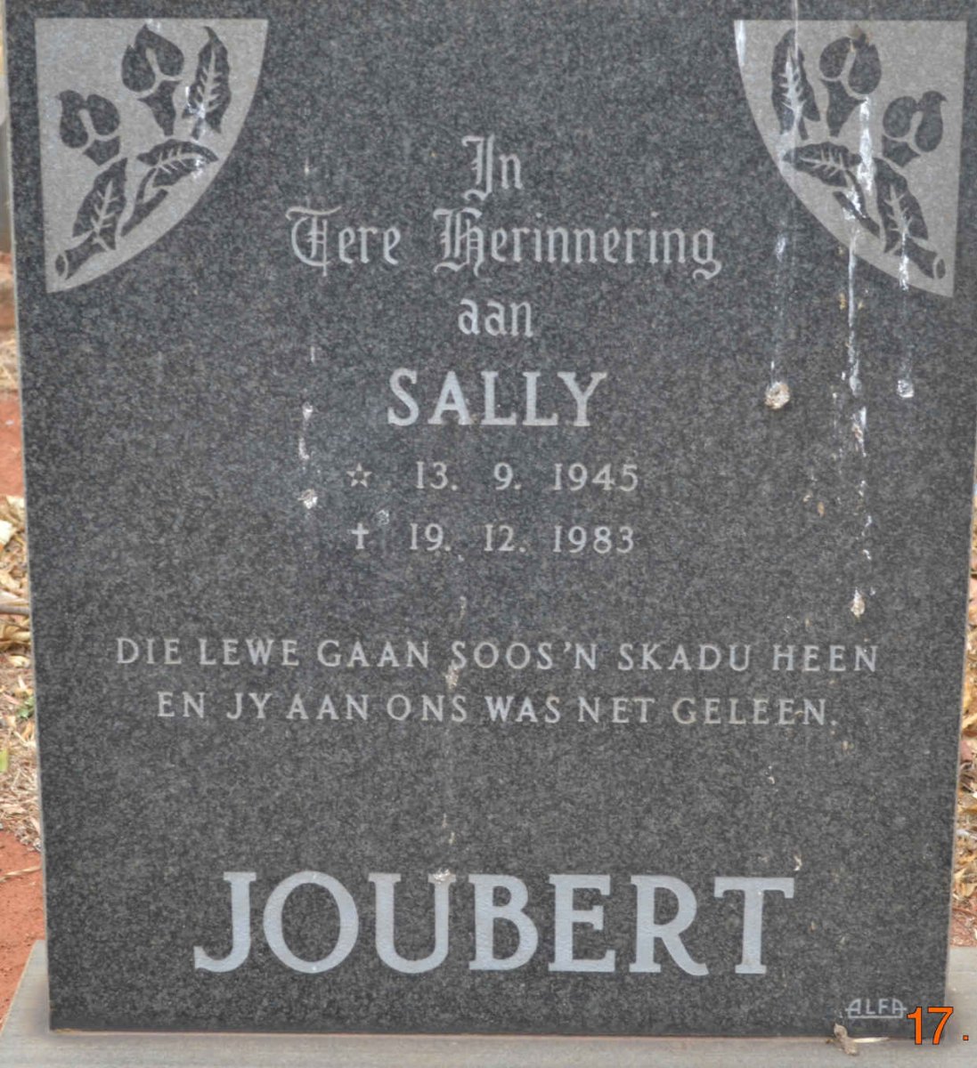 JOUBERT Sally 1945-1983