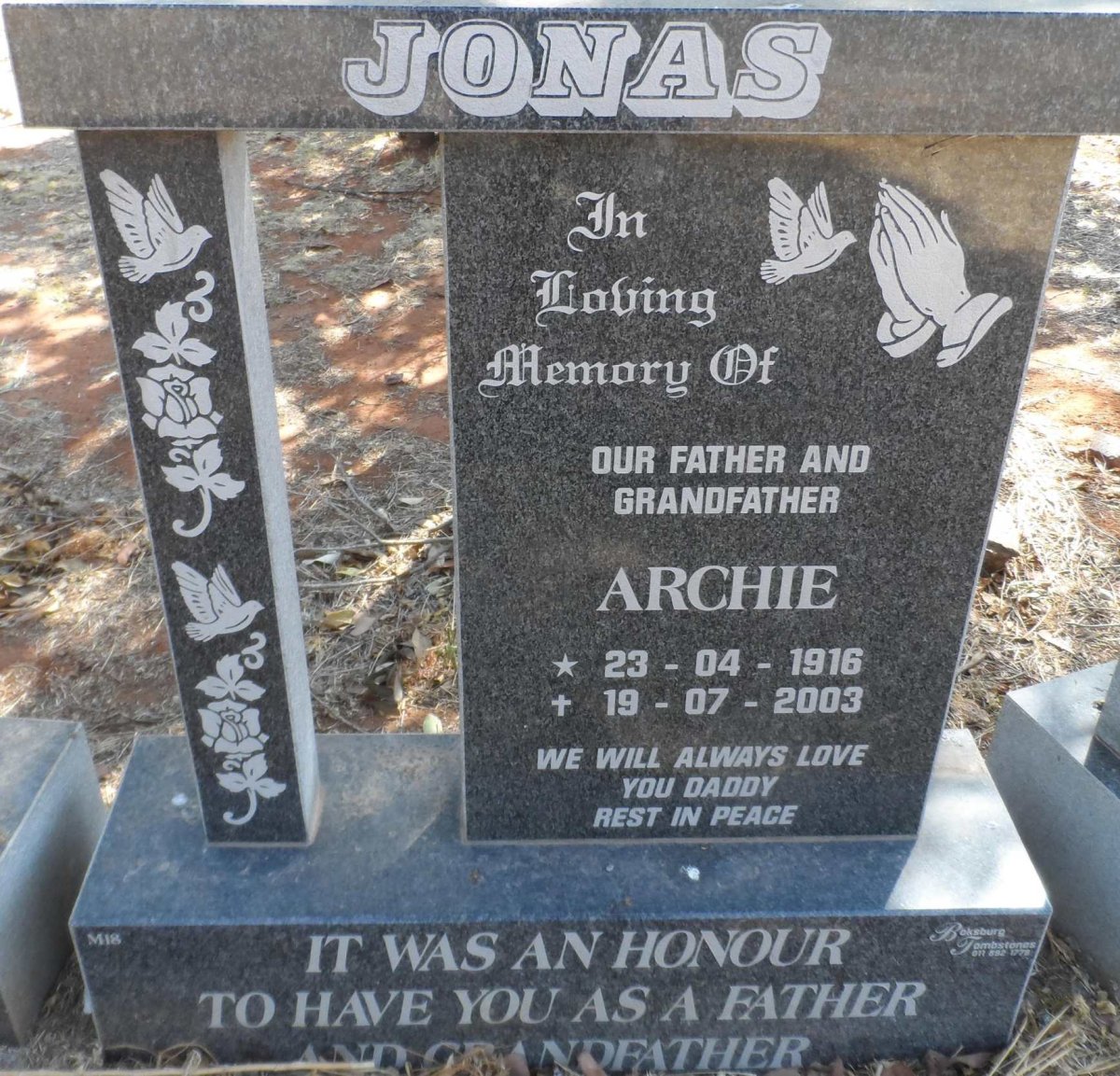 JONAS Archie 1916-2003