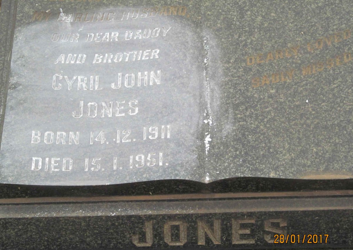 JONES Cyril John 1911-1951