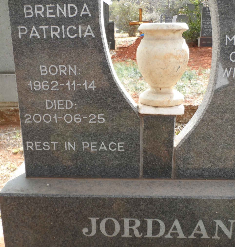 JORDAAN Brenda Patricia 1962-2001