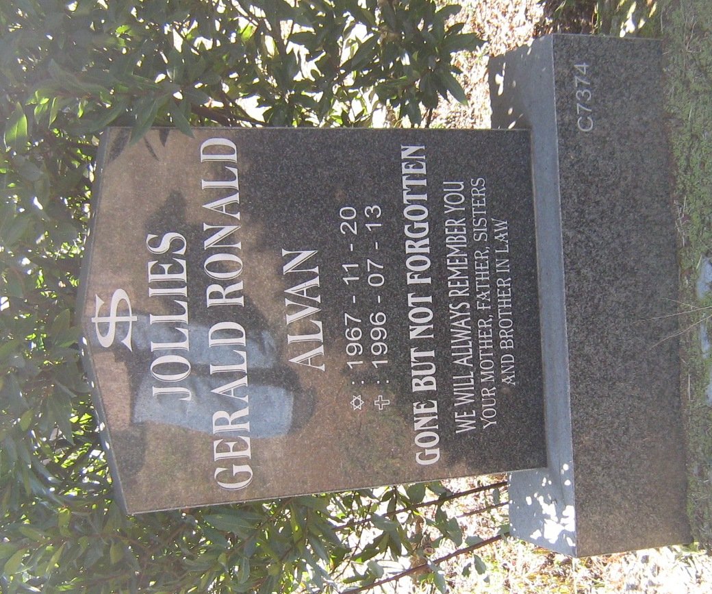 JOLLIES Gerald Ronald Alvan 1967-1996