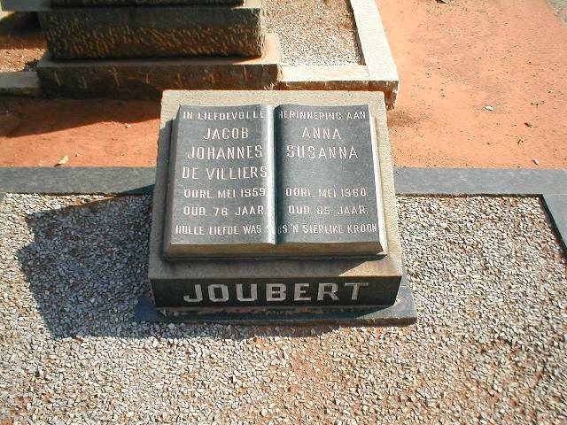 JOUBERT Jacob Johannes de Villiers  -1959 &amp; Anna Susanna  -1960