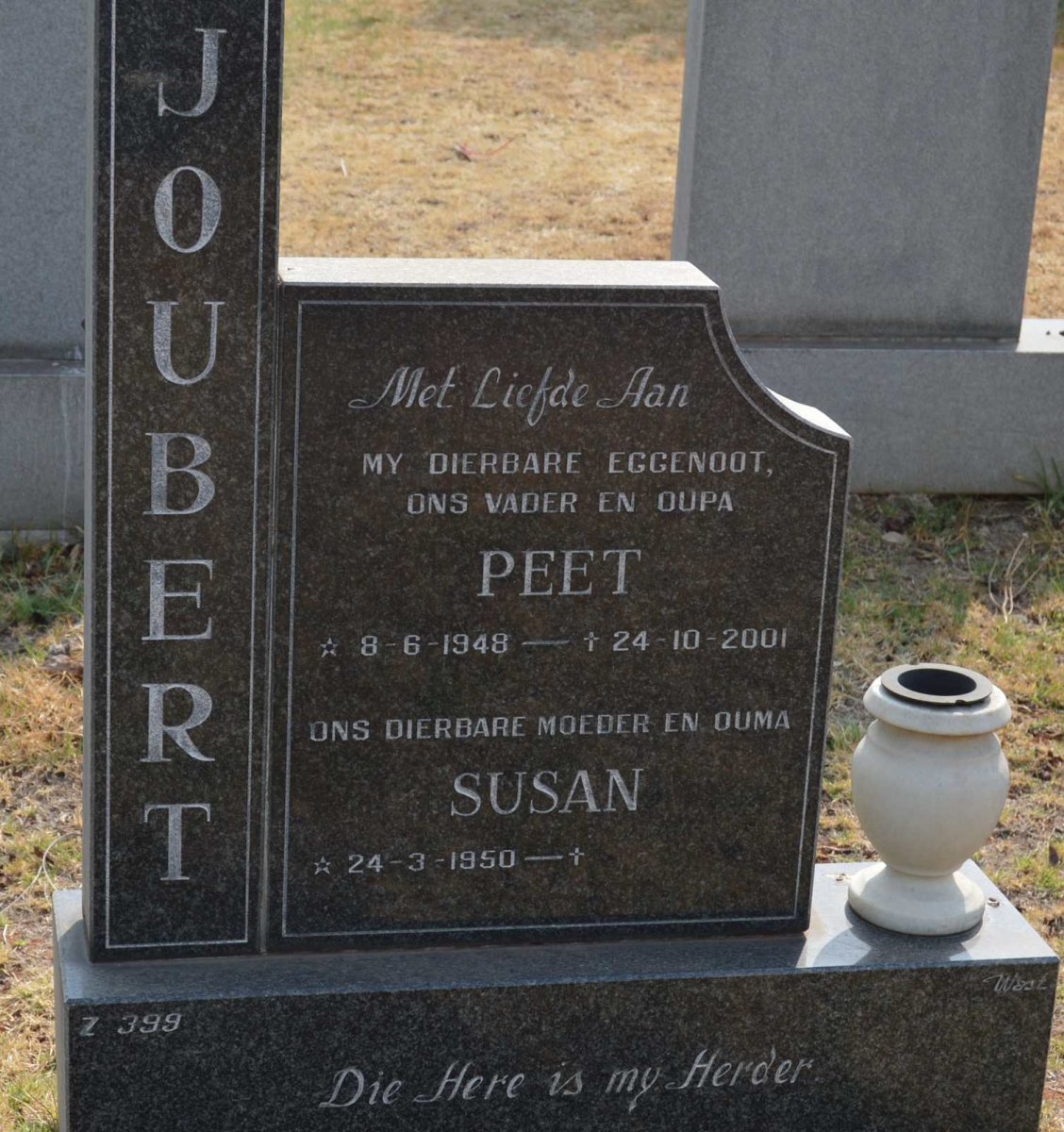 JOUBERT Peet 1948-2001 &amp; Susan 1950-