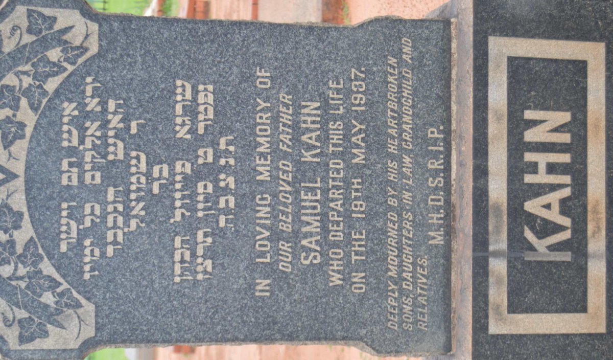 KAHN Samuel -1937