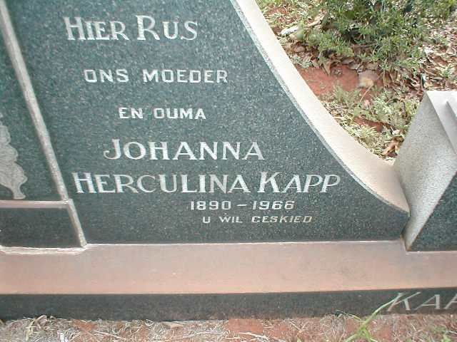 KAPP Johanna Herculina 1890-1966