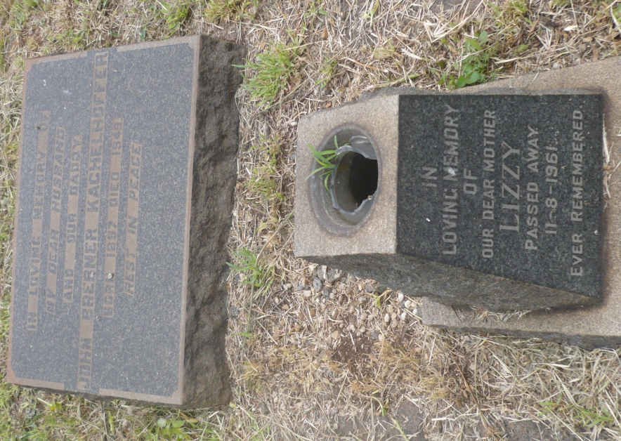 KACHELHOFFER John Brebner 1897-1949 &amp; Lizzy -1961