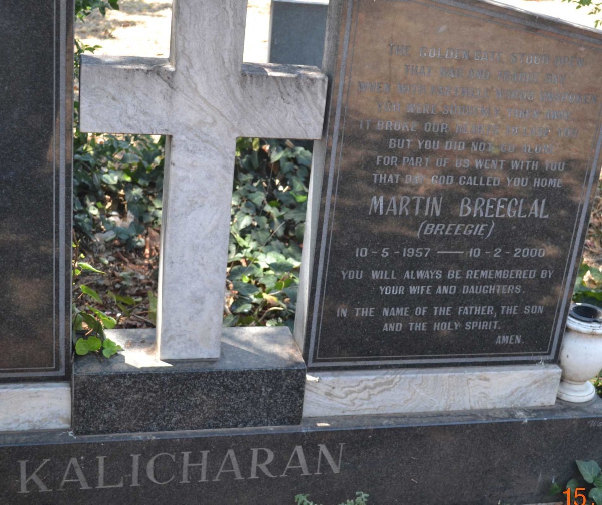 KALICHARAN Martin Breeglal 1957-2000