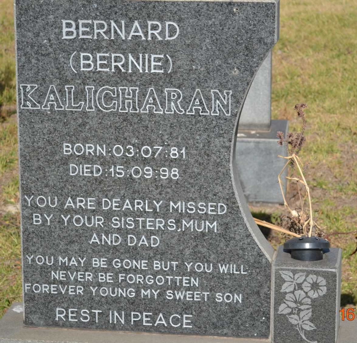 KALICHARAN Bernard 1981-1998