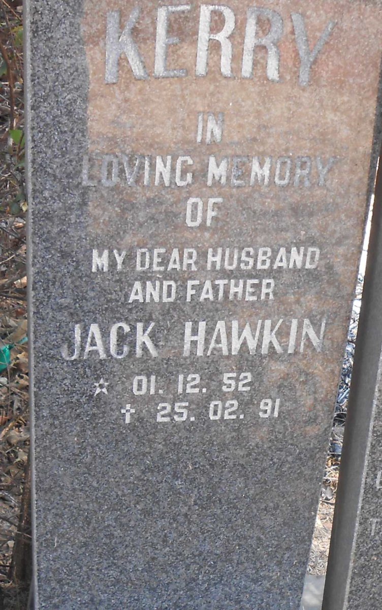 KERRY Jack Hawkin 1952-1991