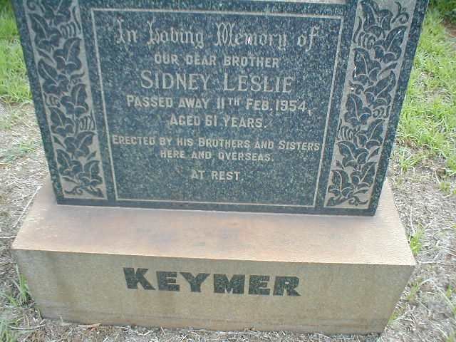 KEYMER Sidney Leslie  -1954