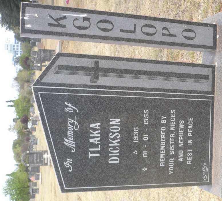 KGOLOPO Tlaka Dickson 1936-1955