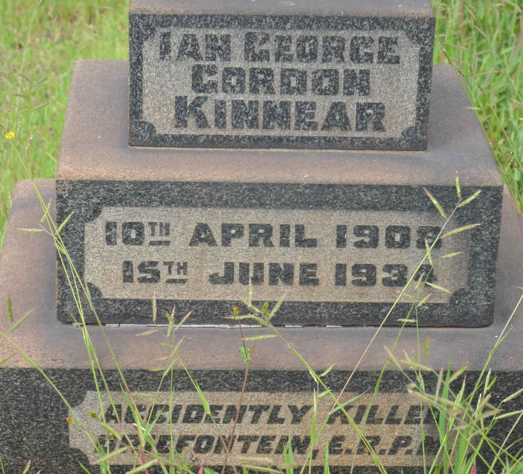 KINNEAR Ian George Gordon 1908-1934