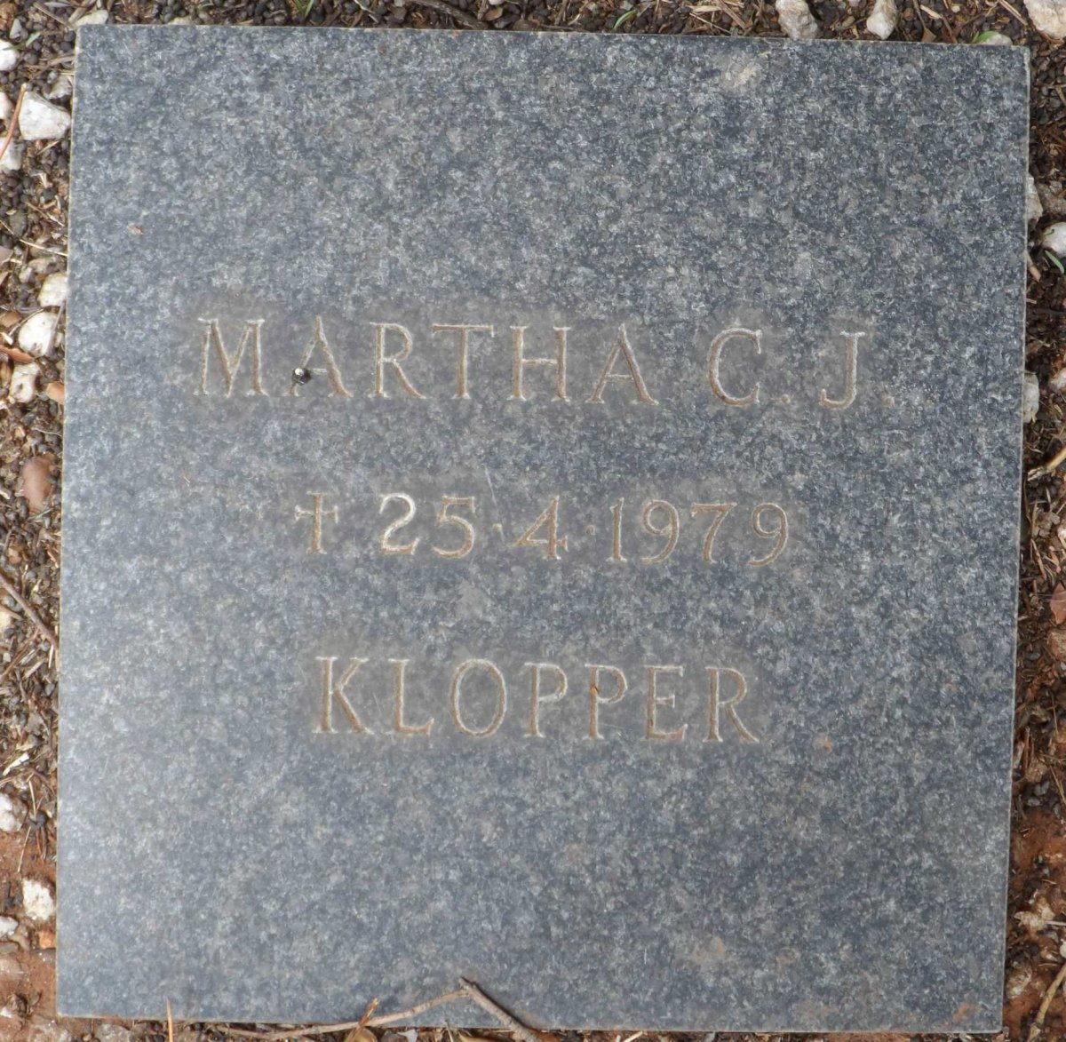 KLOPPER Martha C.J. -1979