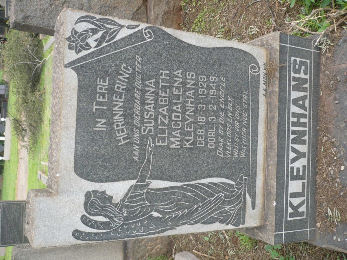 KLEYNHANS Susanna Elizabeth Magdalena 1929-1949