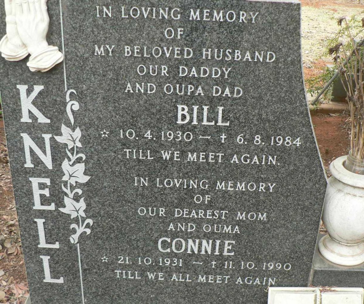KNELL Bill 1930-1984 &amp; Connie 1931-1990