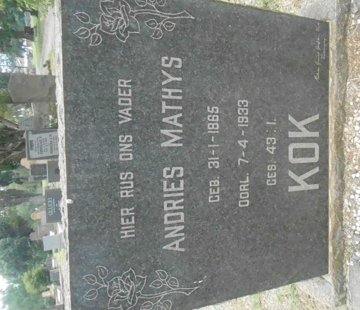 KOK Andries Mathys 1865-1933