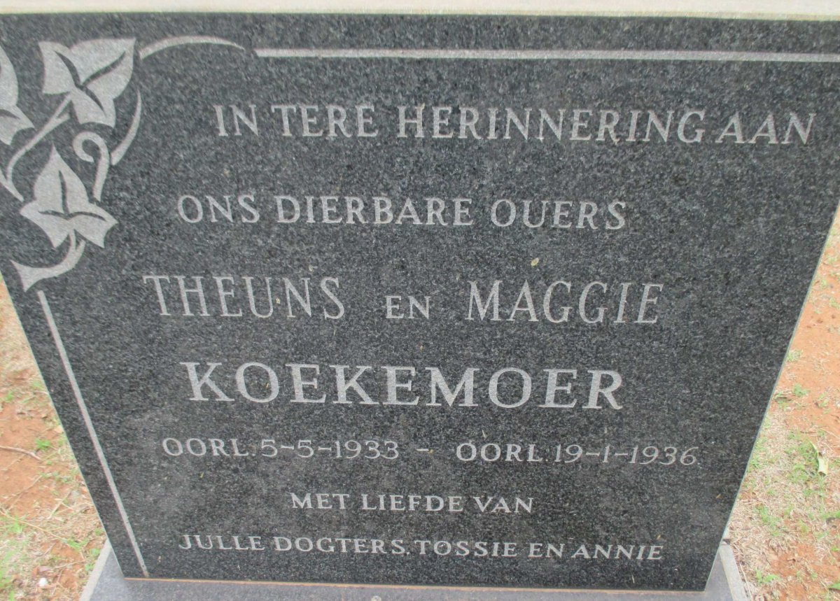 KOEKEMOER Theuns -1933 &amp; Maggie -1936