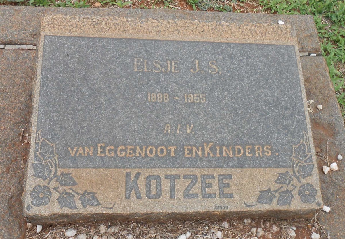 KOTZEE Elsje J. S. 1888-1955