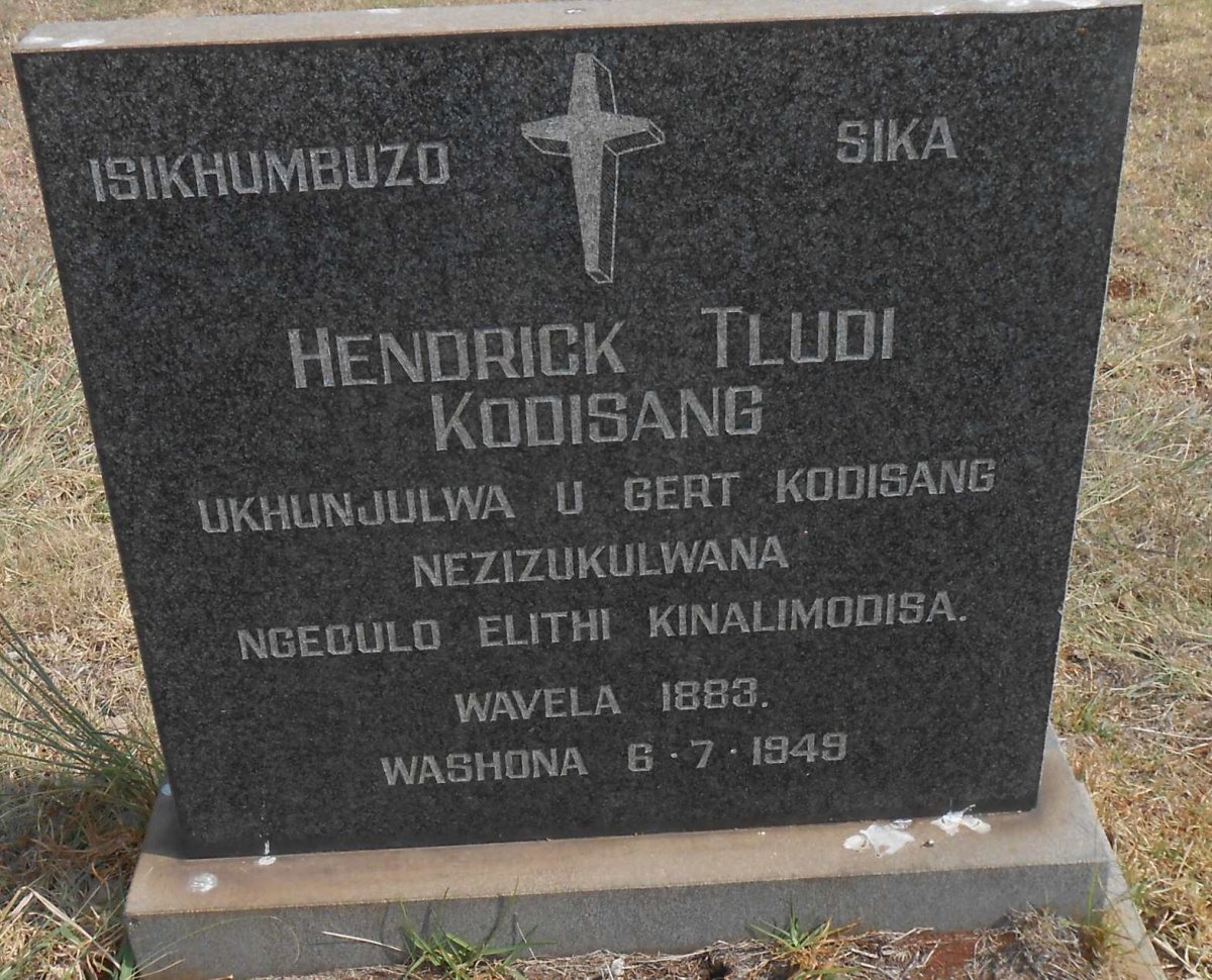 KODISANG Hendrick Tludi 1883-1949