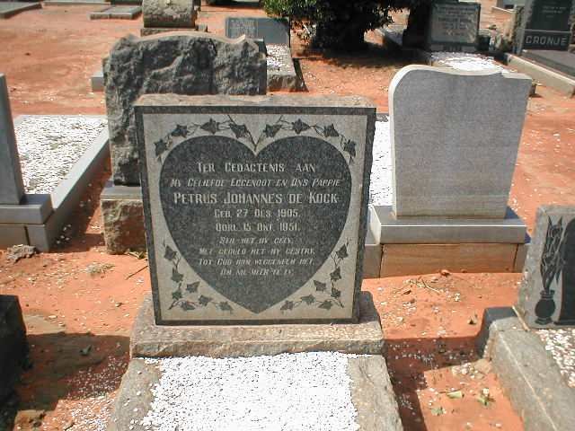 KOCK Petrus Johannes, de 1905-1951