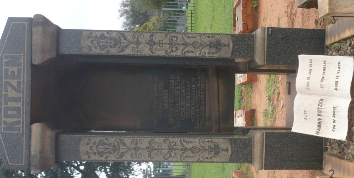 KOTZEN Lena Rebecca -1923 :: KOTZEN Mannie -1923