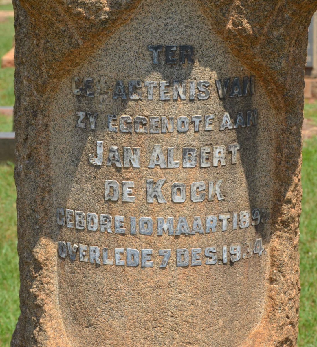 KOCK Jan Albert, de 1893-1934